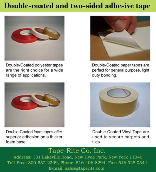 Doublecoated and twosided adhesive tape TapeRite